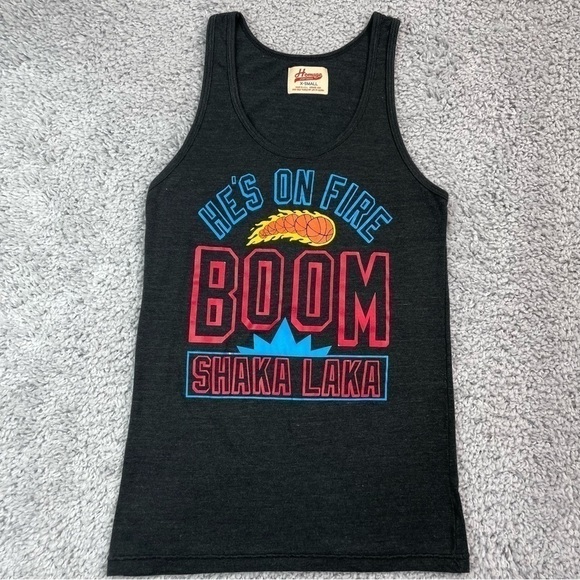 Homage Sportswear Top Unisex Extra Small Vintage Tank Basketball Fire Boom Shaka - Picture 1 of 4